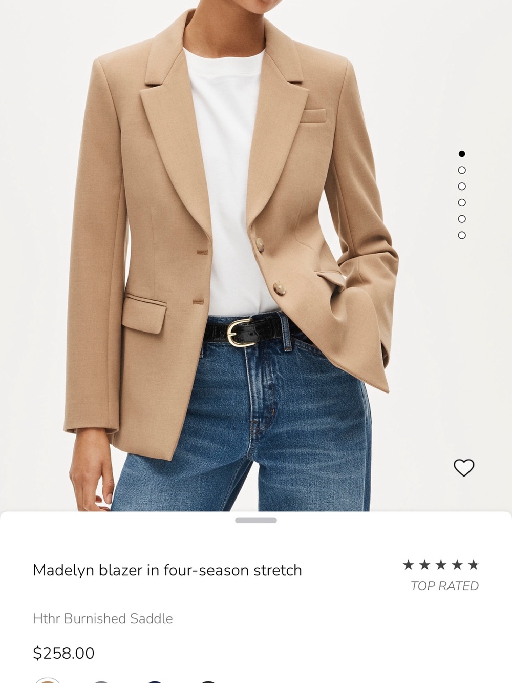 J. Crew Madelyn Blazer in Burnished Saddle
